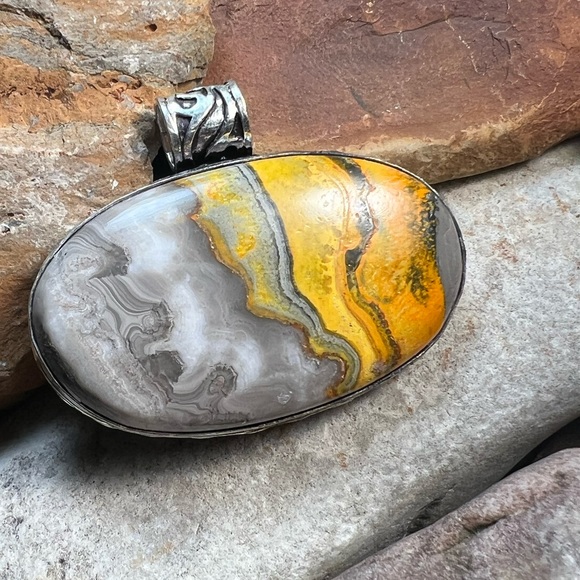 Hand Crafted Jewelry - Bumblebee Jasper pendant